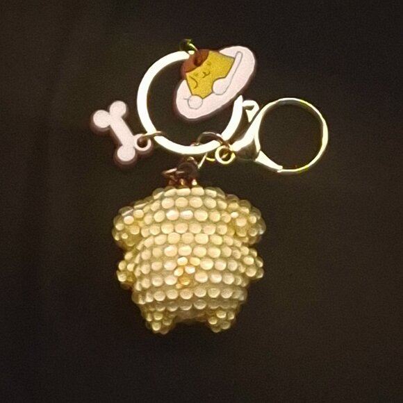 Pompompurin Bling Keychain/Charm, Bedazzled Hello Kitty and Friends, Unique Gift - Picture 3 of 4